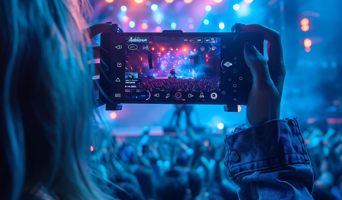 A visual representation of a virtual concert solution