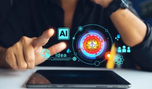 Diagram illustrating content-driven advertising workflow using AI tagging.